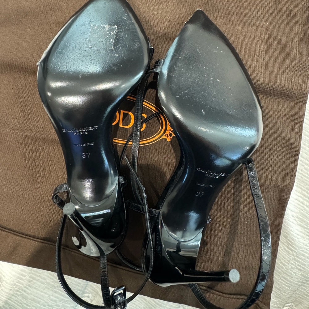 Yves Saint Laurent Blue and silver crystal heels in black - Picture 4 of 4